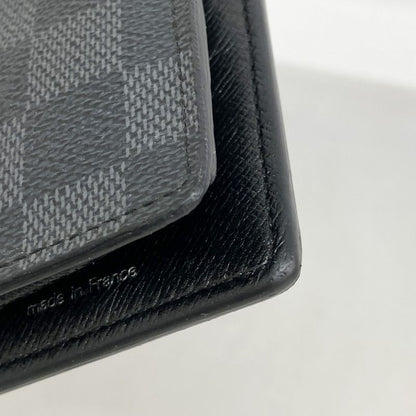 Louis Vuitton Long Wallet Damier Graphite Portefeuille Plaza N62665 Gray Black