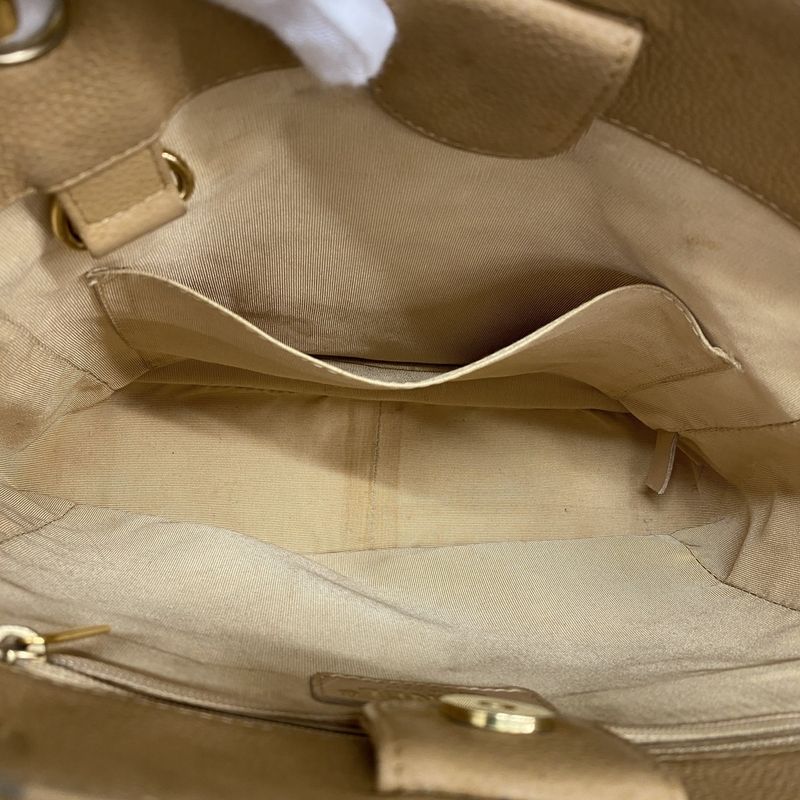 Chanel Tote Bag Matelasse Caviar Skin Beige Gold Hardware Women's