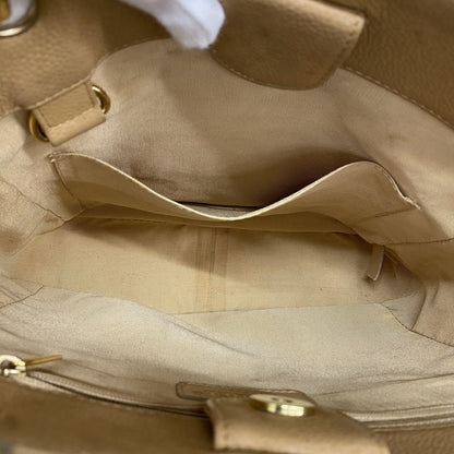 Chanel Tote Bag Matelasse Caviar Skin Beige Gold Hardware Women's