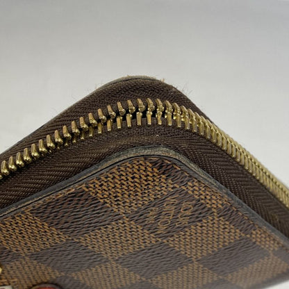 Louis Vuitton Long Wallet Damier Karacom Pattern Zippy Wallet N60145 Red Ebene