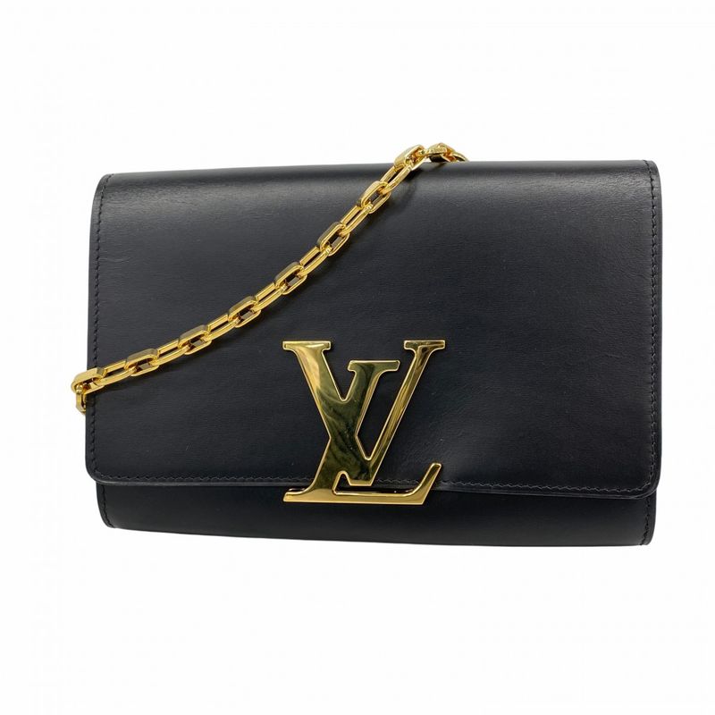 Louis Vuitton Shoulder Bag Pochette Louise MM M41279 Noir Black Women's