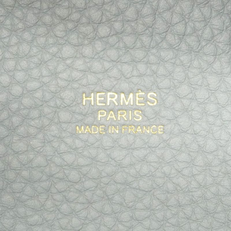 Hermes Handbag Picotin Lock MM Taurillon Clemence Blue Run Gold Hardware K