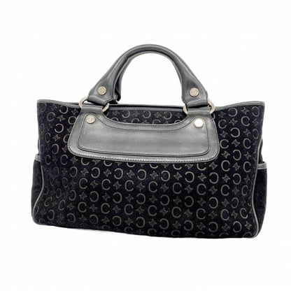 Celine Handbag C Macadam Boogie Bag Suede Black Silver Hardware Women's