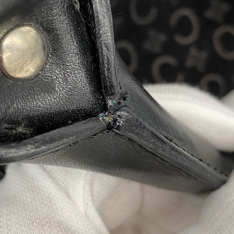 Celine Handbag C Macadam Boogie Bag Suede Black Silver Hardware Women's