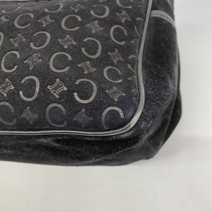 Celine Handbag C Macadam Boogie Bag Suede Black Silver Hardware Women's