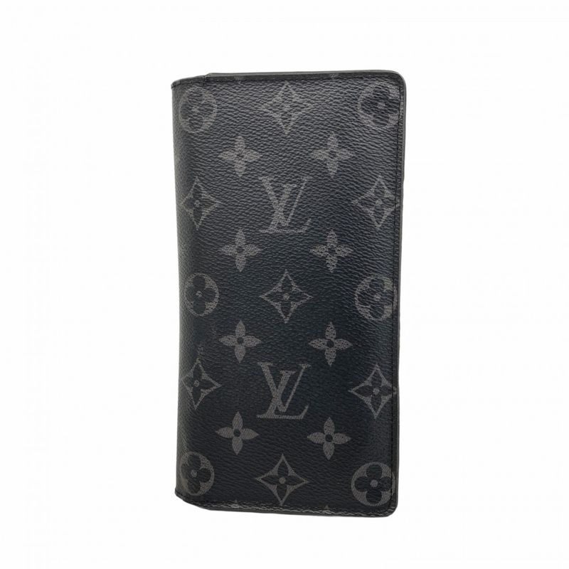 Louis Vuitton Long Wallet Monogram Eclipse Portefeuille Brother M61697 Black