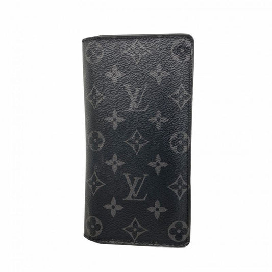 Louis Vuitton Long Wallet Monogram Eclipse Portefeuille Brother M61697 Black