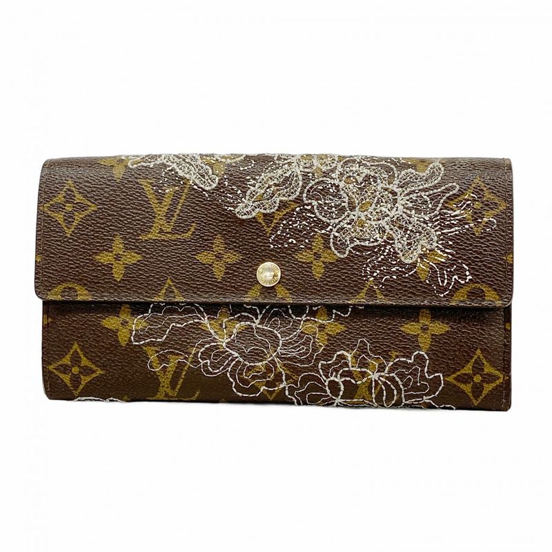 Louis Vuitton Long Wallet Monogram Dantelle Portefeuille Sarah M95389 Brown