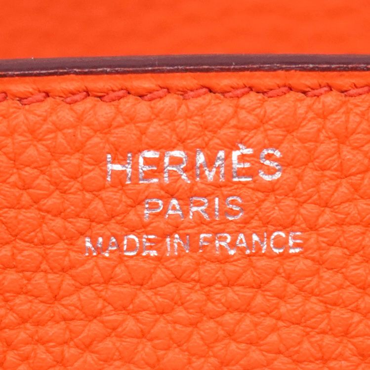 Hermes Handbag Birkin 25 Togo Capucines Silver Hardware A Engraved Ladies