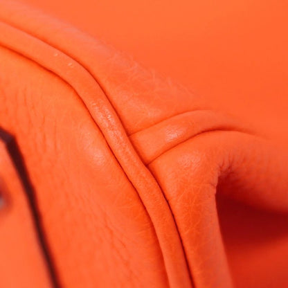 Hermes Handbag Birkin 25 Togo Capucines Silver Hardware A Engraved Ladies