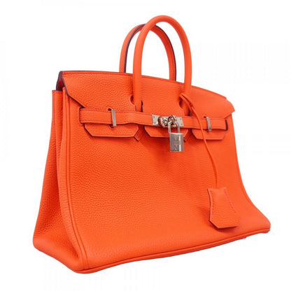 Hermes Handbag Birkin 25 Togo Capucines Silver Hardware A Engraved Ladies