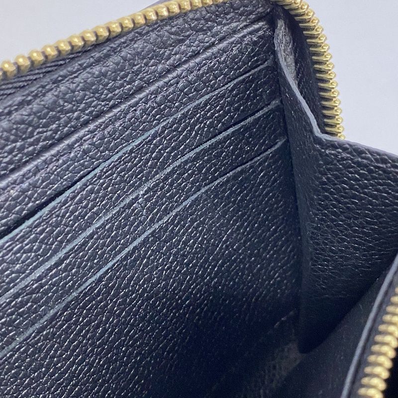 Louis Vuitton Long Wallet Monogram ・empreinte Zippy Wallet M61864 Noir Black