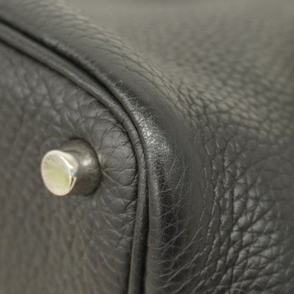 Hermes Handbag Picotin PM Taurillon Clemence Black Silver Hardware □J Engraved