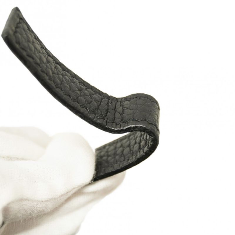 Hermes Handbag Picotin PM Taurillon Clemence Black Silver Hardware □J Engraved