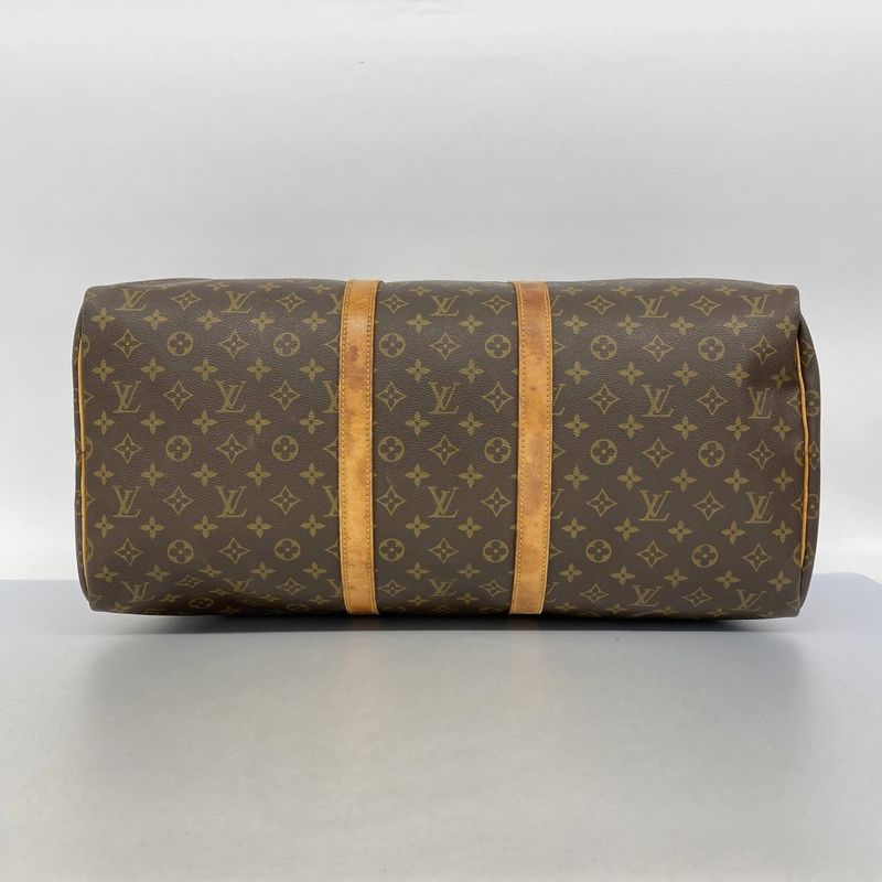 Louis Vuitton Boston Bag Monogram Keepall 55 M41424 Brown Men Women Unisex