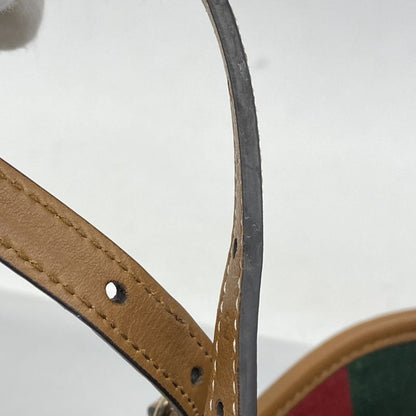 Gucci Handbag GG Supreme 815214 PVC Beige Brown Chien Pan Gold Hardware 2way