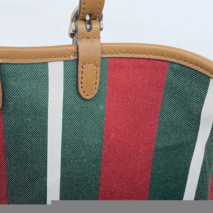 Gucci Handbag GG Supreme 815214 PVC Beige Brown Chien Pan Gold Hardware 2way