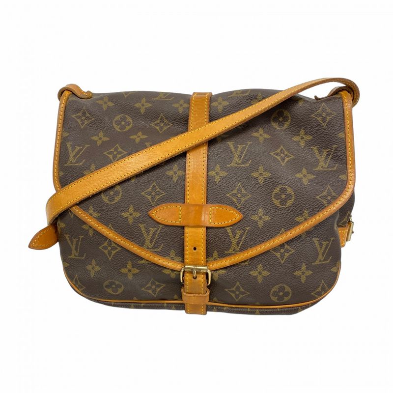 Louis Vuitton Shoulder Bag Monogram Saumur 30 M42256 Brown Ladies