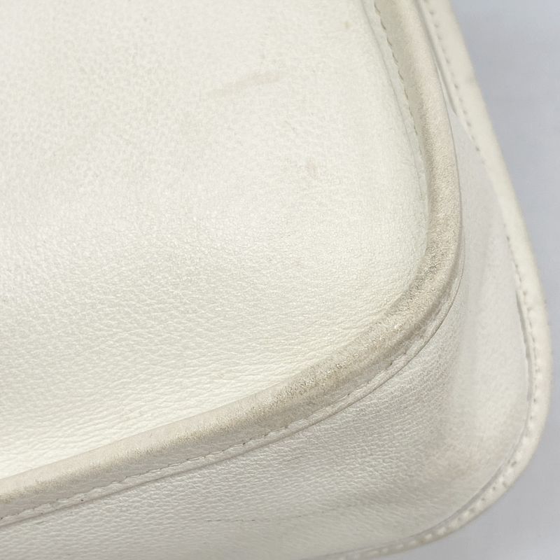 Hermes Shoulder Bag Vespa PM Evercolor White Gold Hardware 〇X Engraved Ladies