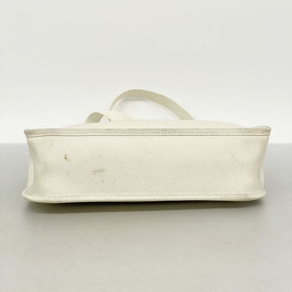 Hermes Shoulder Bag Vespa PM Evercolor White Gold Hardware 〇X Engraved Ladies