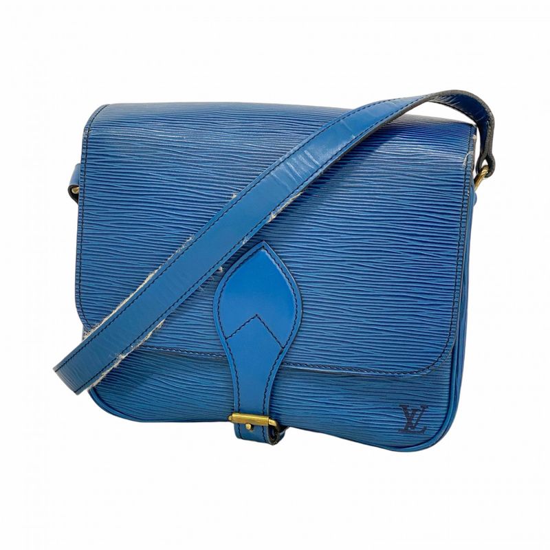 Louis Vuitton Shoulder Bag Epi Cartesiere M52245 Toledo Blue Ladies