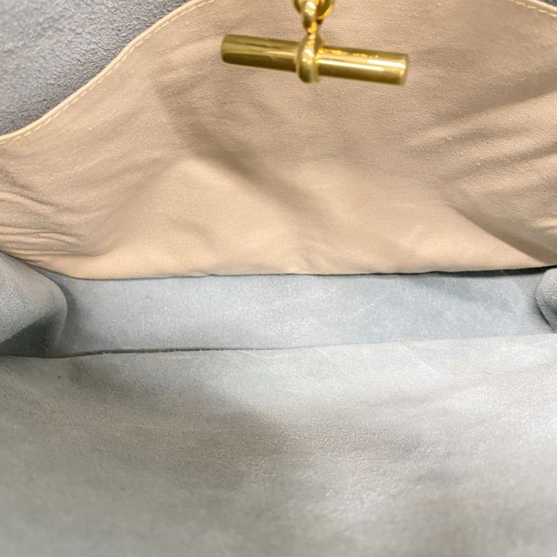 Hermes Shoulder Bag Vespa PM Evercolor Blue Jean Gold Hardware □C Engraved