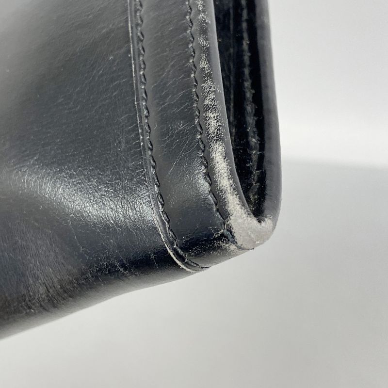 Hermes Clutch Bag Jiju PM Box Calf Black 〇X Engraved Men's