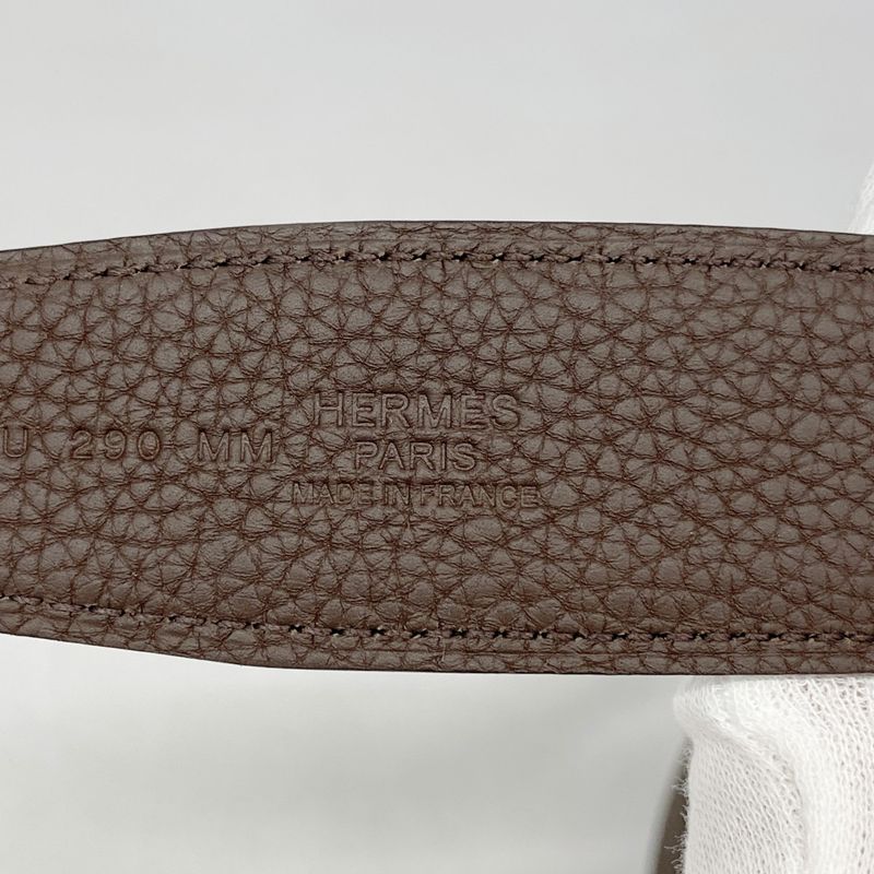 Hermes Belt Constance Belt Box Calf Taurillon Clemence Black Havana Silver