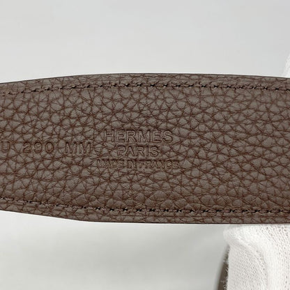 Hermes Belt Constance Belt Box Calf Taurillon Clemence Black Havana Silver