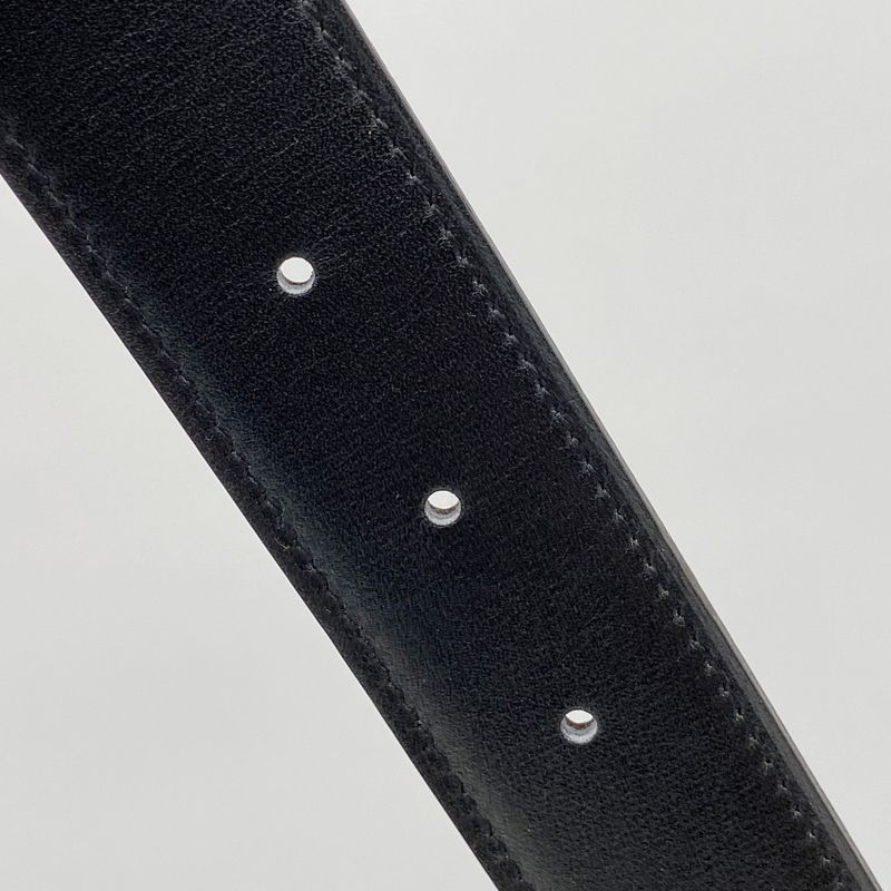 Hermes Belt Constance Belt Box Calf Taurillon Clemence Black Havana Silver