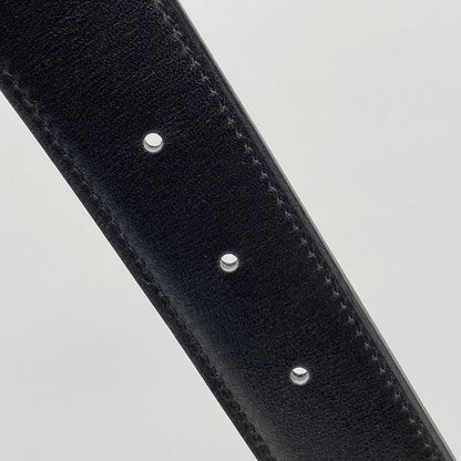 Hermes Belt Constance Belt Box Calf Taurillon Clemence Black Havana Silver