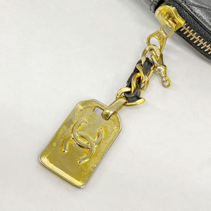 Chanel Shoulder Bag Matelasse Lambskin Black Gold Hardware Women