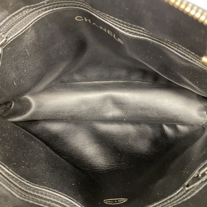 Chanel Shoulder Bag Matelasse Lambskin Black Gold Hardware Women