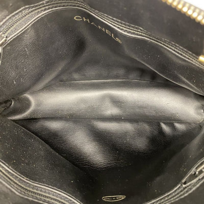 Chanel Shoulder Bag Matelasse Lambskin Black Gold Hardware Women