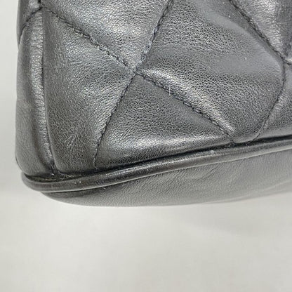 Chanel Shoulder Bag Matelasse Lambskin Black Gold Hardware Women