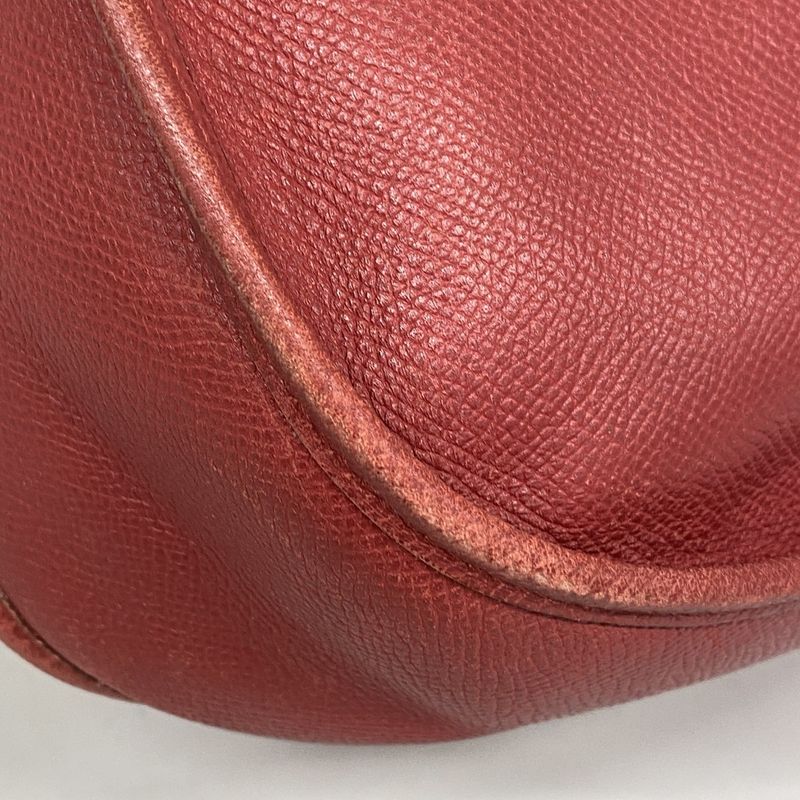 Hermes Shoulder Bag Evelyn 1PM Courchevel Rouge Cazac Gold Hardware □A Stamped