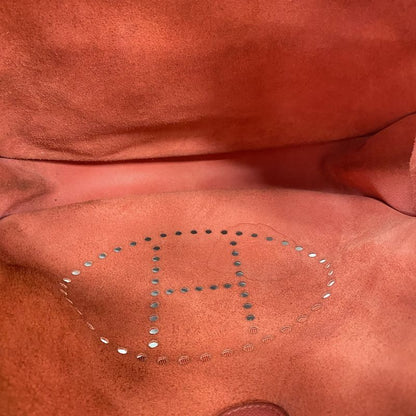 Hermes Shoulder Bag Evelyn 1PM Courchevel Rouge Cazac Gold Hardware □A Stamped