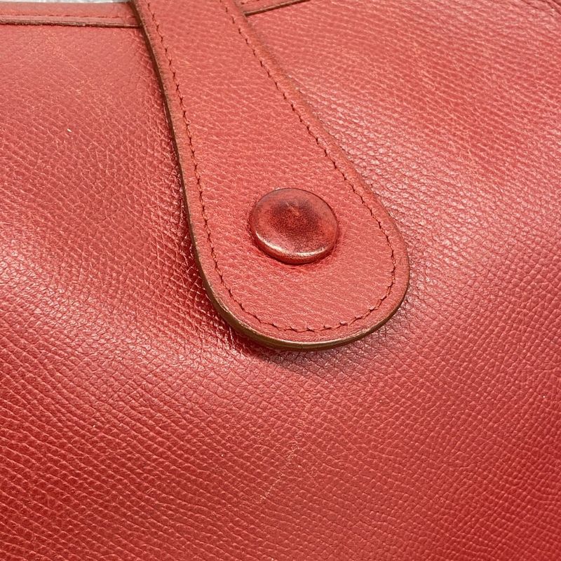 Hermes Shoulder Bag Evelyn 1PM Courchevel Rouge Cazac Gold Hardware □A Stamped