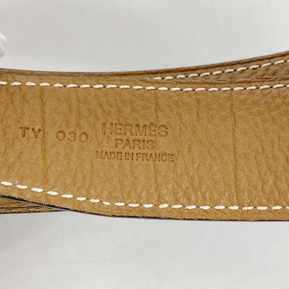 Hermes Belt Constance Belt Box Calf Togo Black Gold Hardware T Engraved Men's