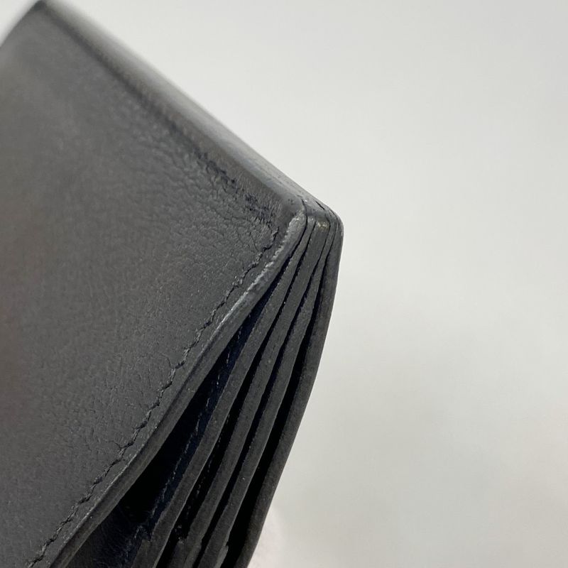 Hermes Card Case Multipuri Swift Black A Engraved Men Women Unisex