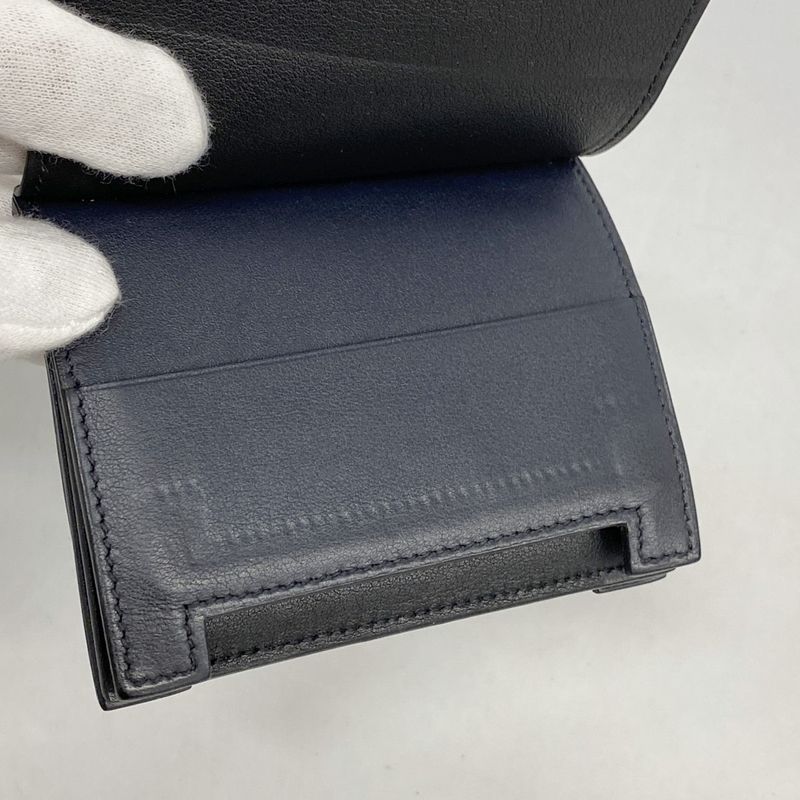 Hermes Card Case Multipuri Swift Black A Engraved Men Women Unisex