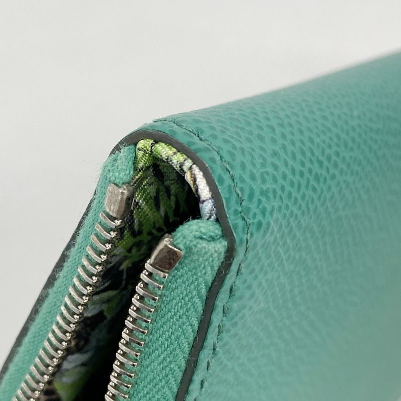 Hermes Long Wallet Azap Long Silk In Vaux Epson Vert Jade Silver Hardware Z
