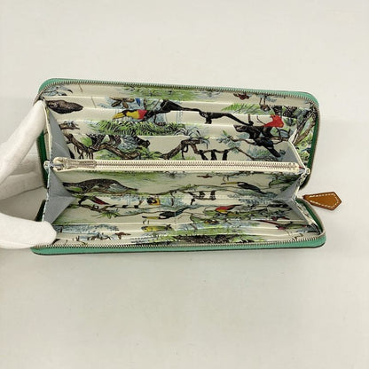 Hermes Long Wallet Azap Long Silk In Vaux Epson Vert Jade Silver Hardware Z