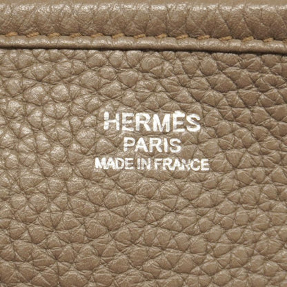Hermes Shoulder Bag Evelyn 3GM Taurillon Clemence Taupe Silver Hardware □Q
