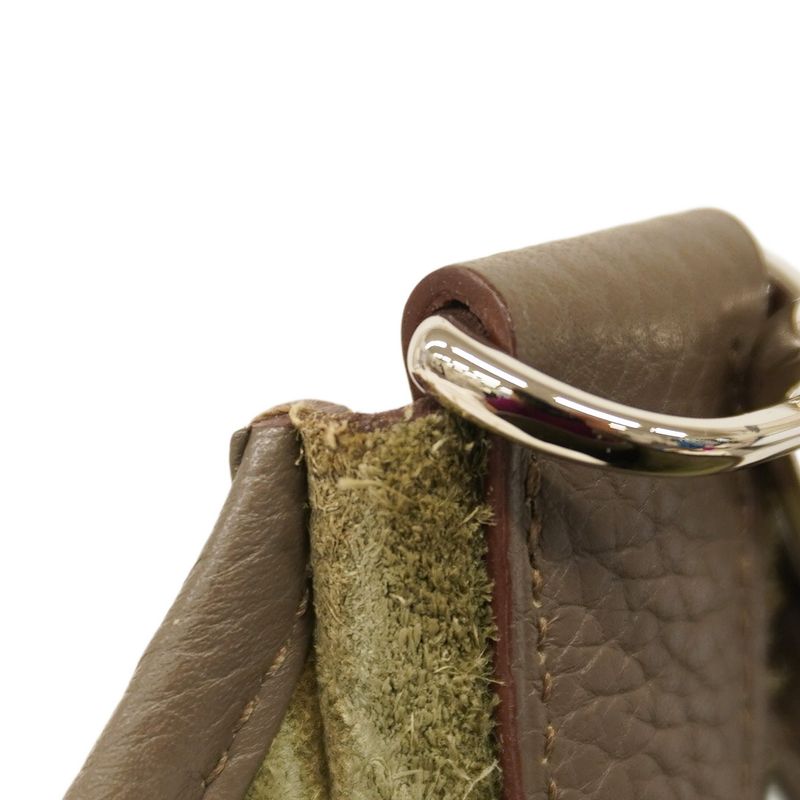 Hermes Shoulder Bag Evelyn 3GM Taurillon Clemence Taupe Silver Hardware □Q