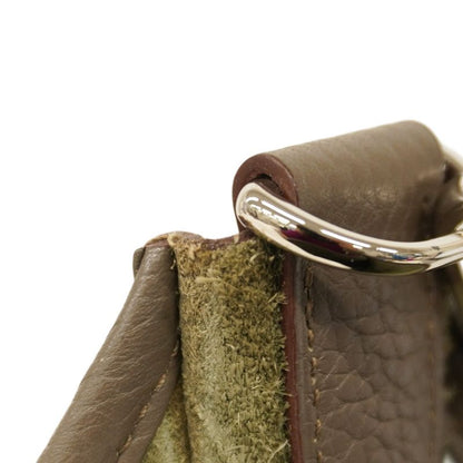 Hermes Shoulder Bag Evelyn 3GM Taurillon Clemence Taupe Silver Hardware □Q