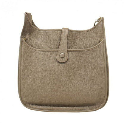 Hermes Shoulder Bag Evelyn 3GM Taurillon Clemence Taupe Silver Hardware □Q
