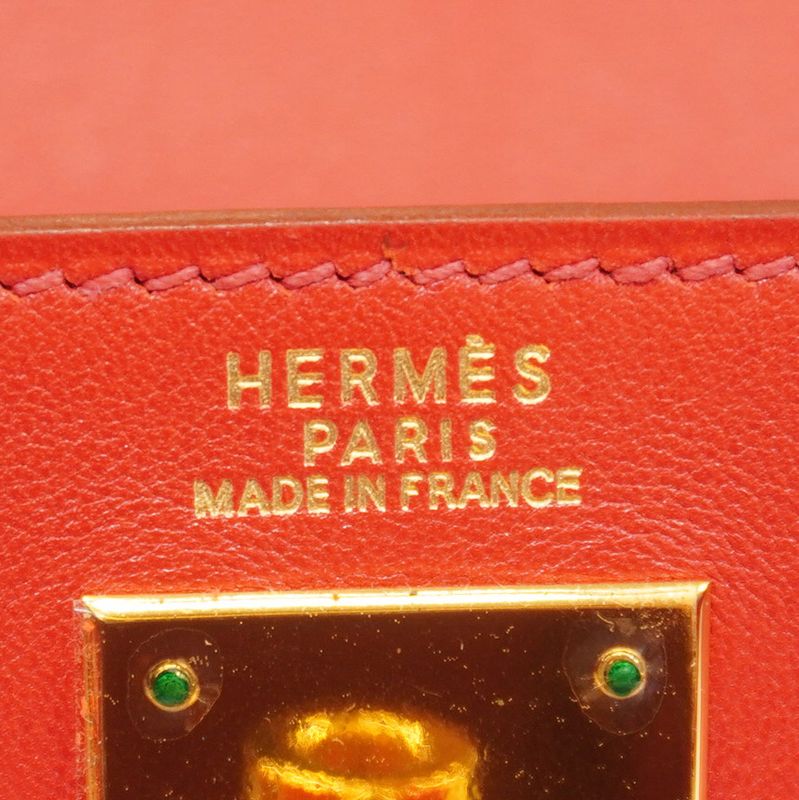 Hermes Handbag Kelly 32 Voga River Rouge Vif Gold Hardware □C Stamp 2way Bag