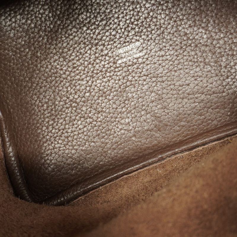 Hermes Handbag Picotin Lock PM Taurillon Clemence Havana Silver Hardware □O