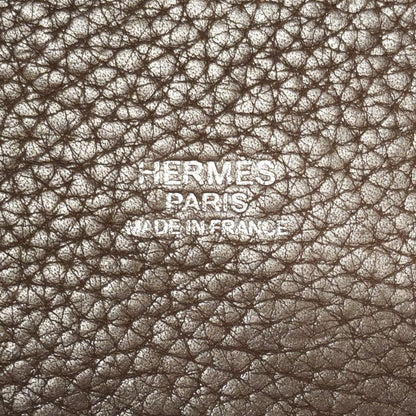 Hermes Handbag Picotin Lock PM Taurillon Clemence Havana Silver Hardware □O